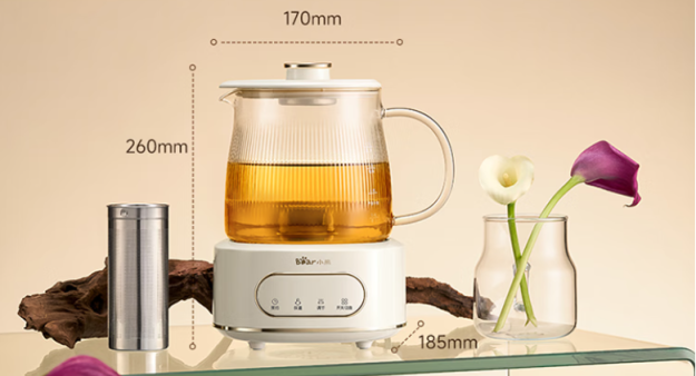 开云电竞全玻璃养生壶：秋天养生不期待，，，，，，，，高效快煮更定心